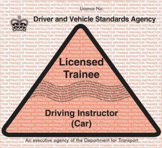 Licensed Trainee Driving Instructor (Car) badge